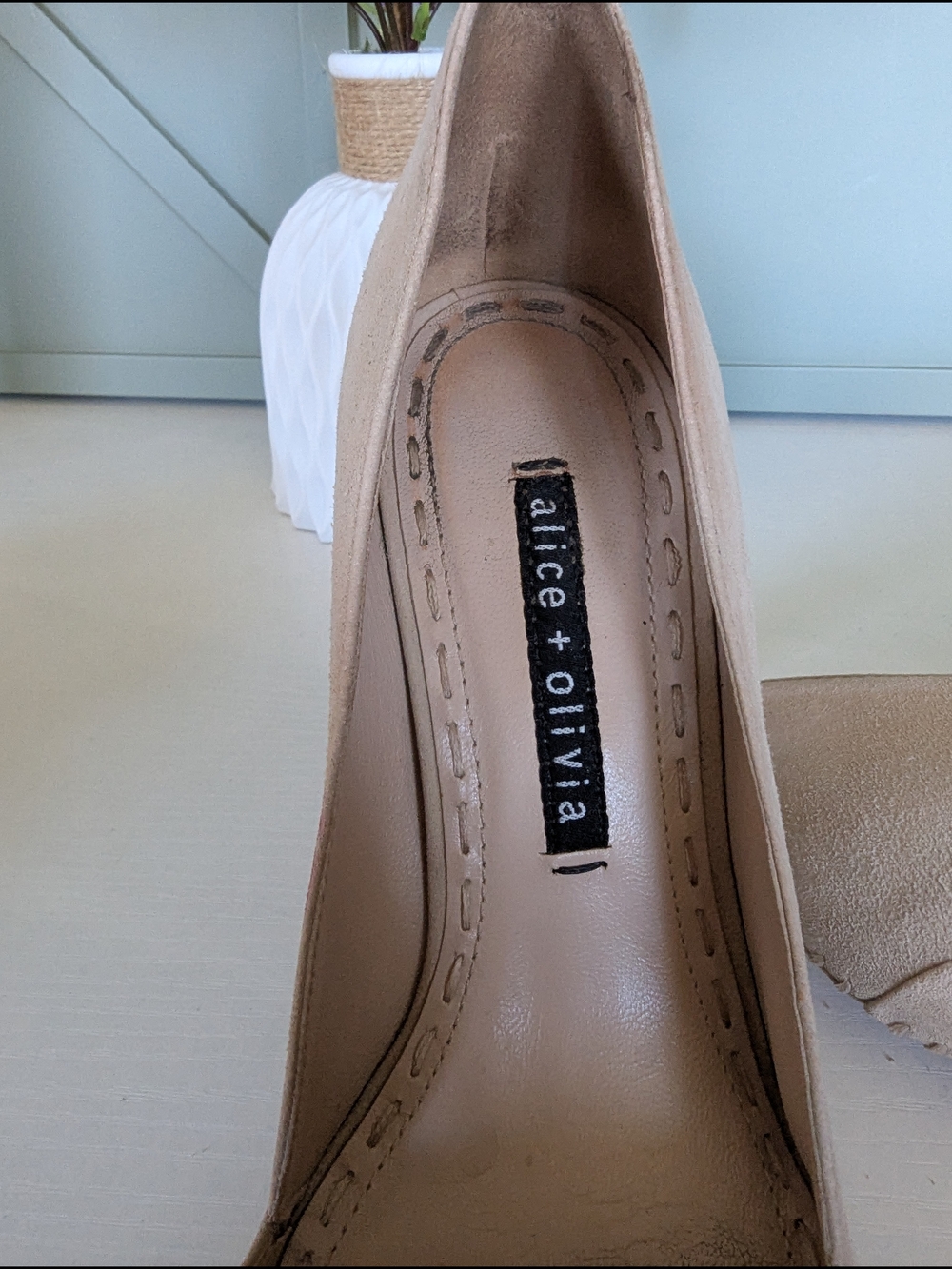 Alice + Olivia Nude Pointed-Toe Stiletto Pumps - Picture 9 of 11